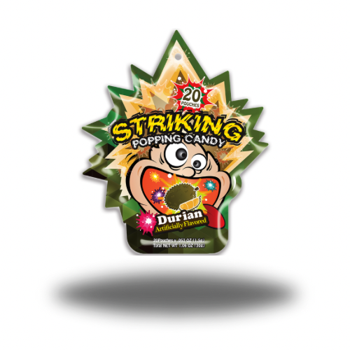 Striking Popping Candy Durian Flavor 15g