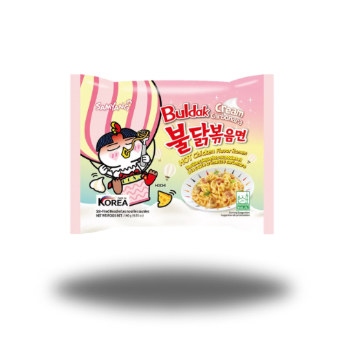 Buldak Cream Carbonara Hot Chi-
cken Flavor Ramen 140g