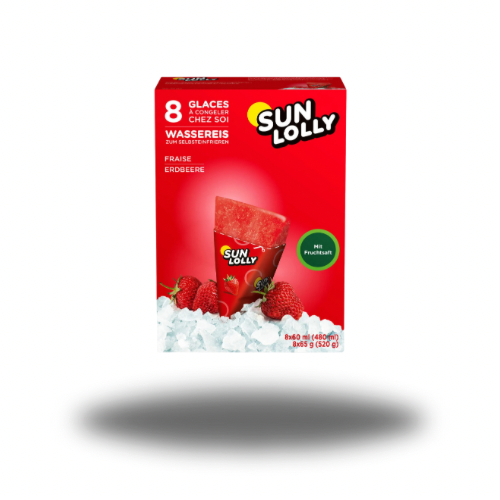 Sun Lolly Strawberry 8 Stk. 480ml